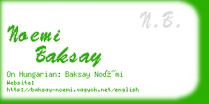 noemi baksay business card